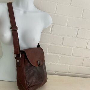 Jack George’s Brown Leather Hobo Look Crossbody Bag Shoulder Purse